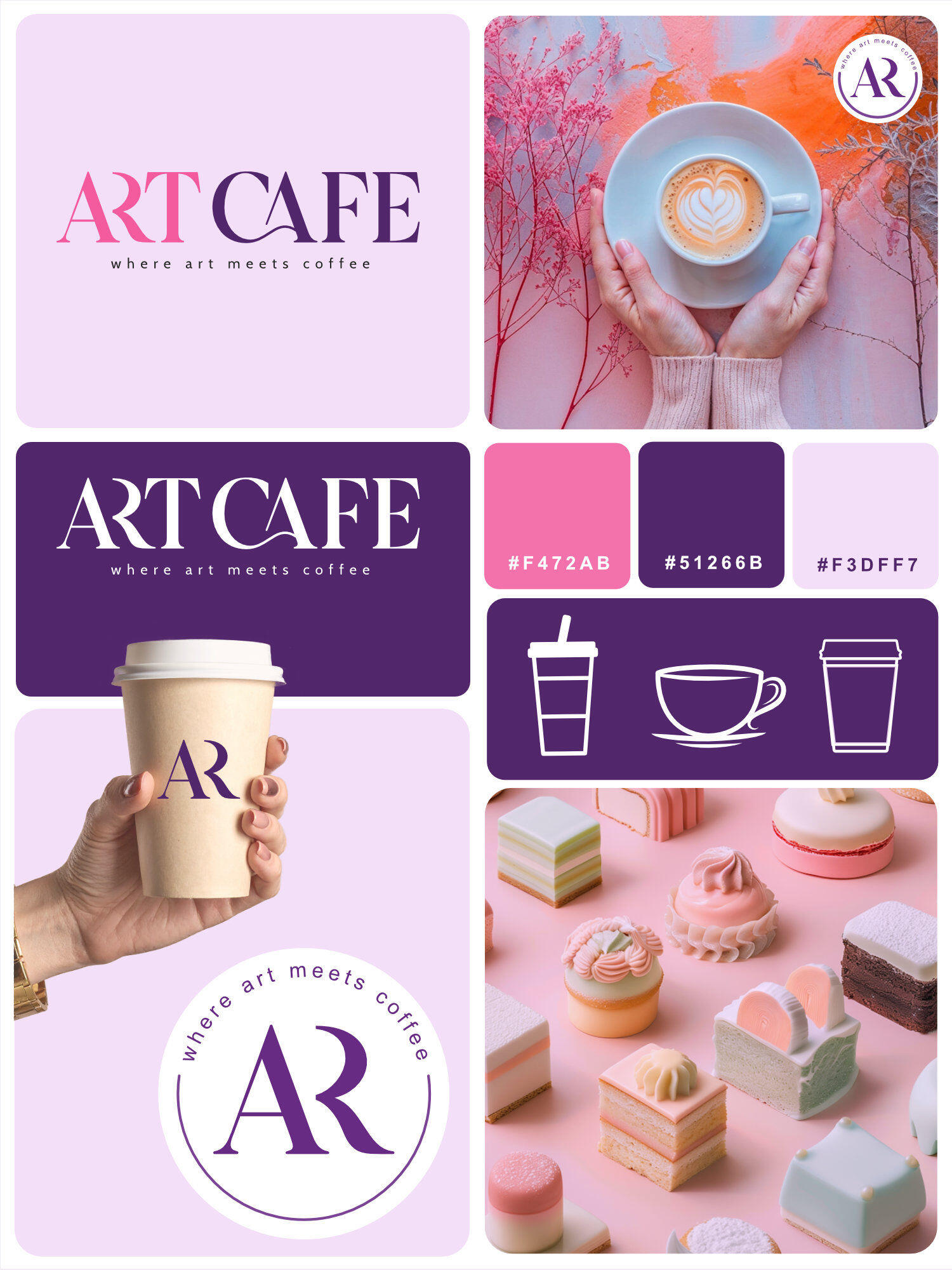 Artcafe Minimal modern visual identity design for a coffee brand.