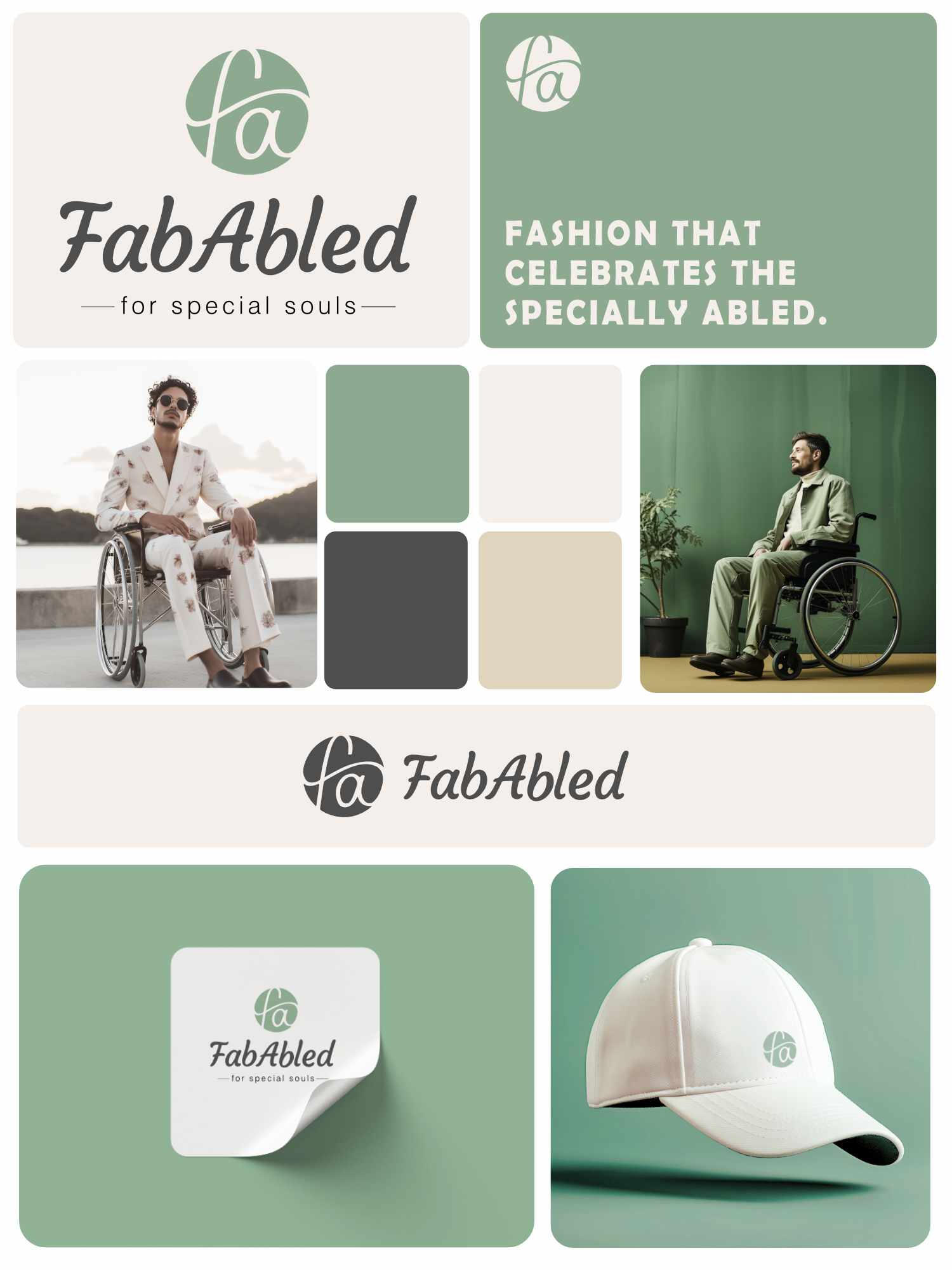 FABABLED Minimal modern visual identity design for a clothing brand.